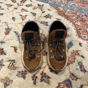 Sorel Kids Brown Suede Lace-Up Hiking Boots